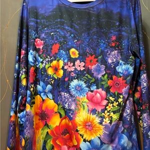 Floral Long Sleeve Women's Top